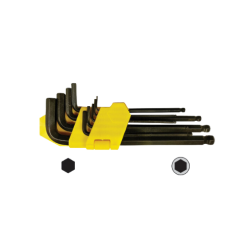 Picture of NIETZ LONG BALL POINT HEX KEY SET 9PCS MM BLACK