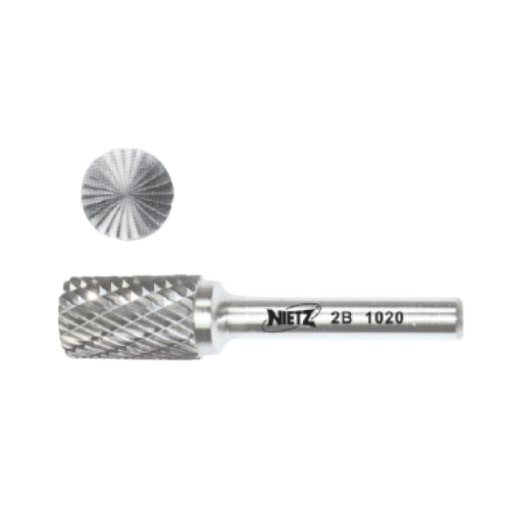 图片 NIETZ CARBIDE BURRS CYLINDER WITH END CUT-DOUBLE CUT 10X20X6X65MM