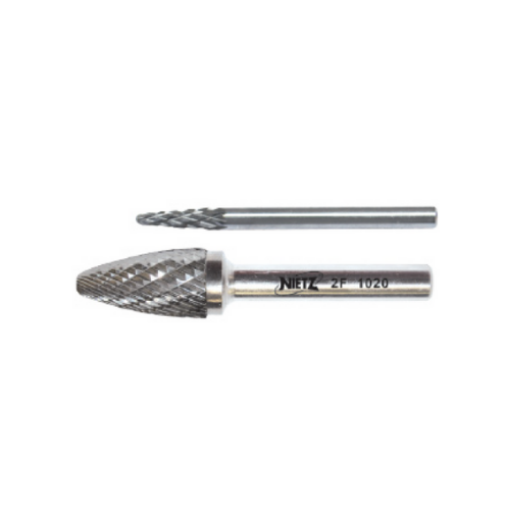 图片 NIETZ CARBIDE BURRS TREE WITH RADIUS END-DOUBLE CUT 3X12X3X38MM