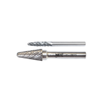 图片 NIETZ CARBIDE BURRS BALL NOSE CONE (TAPPER RADIUS)-DOUBLE CUT 8X22X6X68MM