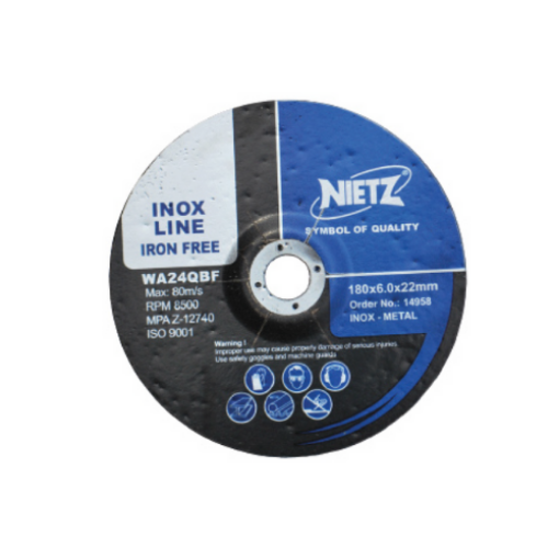 图片 NIETZ INOX GRINDING DISC 5INX6X22MM