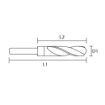 Picture of NIETZ HIGH SPEED STEEL 1/2IN SHANK TIN COATED M2 DRILL 118D 27.0MM