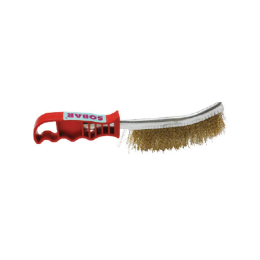 图片 NIETZ SOBAR BRASS COATED PLASTIC RED HANDLE KNIFE BRUSH