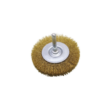 图片 NIETZ SOBAR BRASS COATED SHANK WHEEL BRUSH 2IN