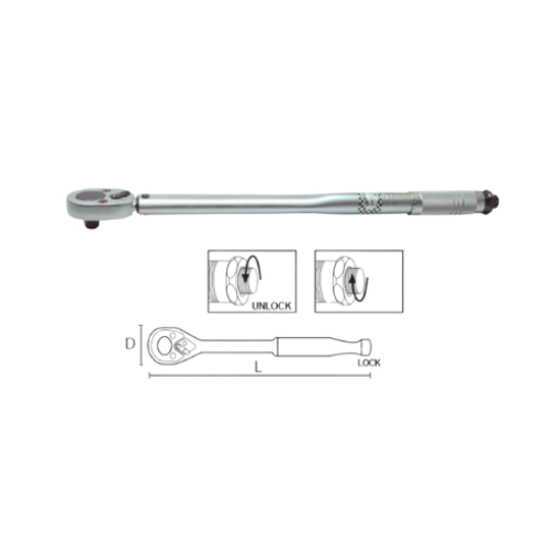 Picture of NIETZ 1/2IN DRIVE TORQUE WRENCH 40.6-203.4NM 470MM