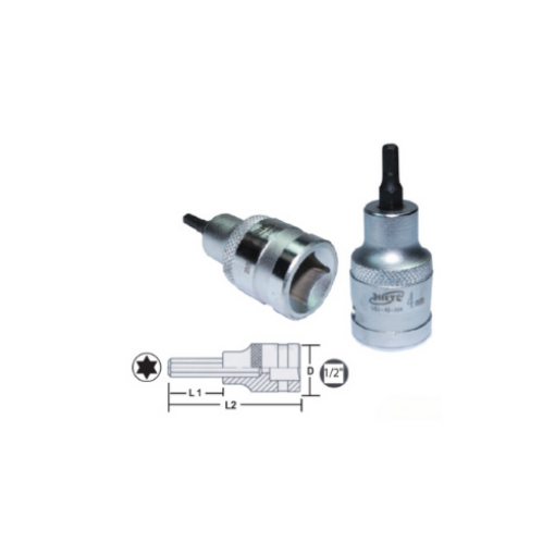 图片 NIETZ 1/2IN DRIVE TX STAR BIT SOCKET 55MM T45