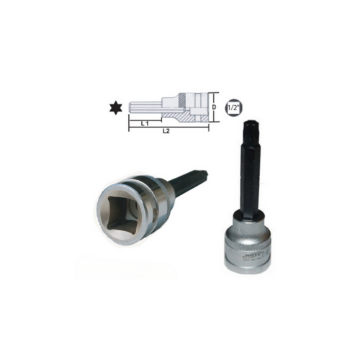 图片 NIETZ 1/2IN DRIVE LONG TX STAR BIT SOCKET T45