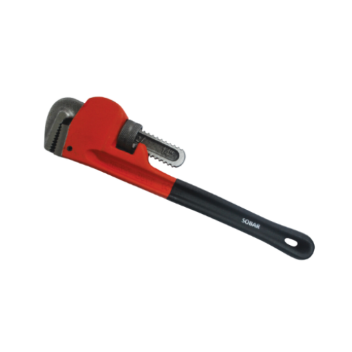 图片 NIETZ MEDIUM DUTY PIPE WRENCH WITH PLASTIC HANDLE 8IN