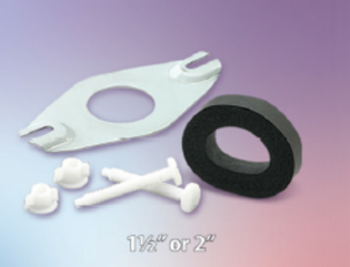 Picture of TECHPLAS CLOSE COUPLE SPONGE WASHER,METAL BUTTERFLY PLATE,BOLT & NUT -DIY BAG 50MM FAA-1028