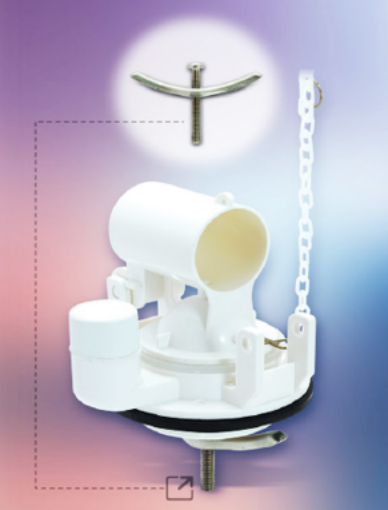 图片 TECHPLAS 50MM ONE PIECE SINGLE FLUSH FLAPPER VALVE WITH SF-DIY BAG ACC-1050