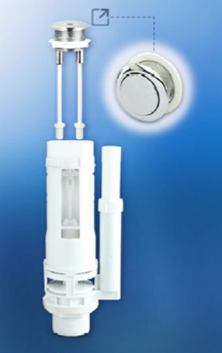 Picture of TECHPLAS (S/F) LIFTUP OUTLET VALVE 50MM C/W 38MM CHROME PLATED PUSH BUTTON(LIGHT PRESS) FAO-S200A-LP