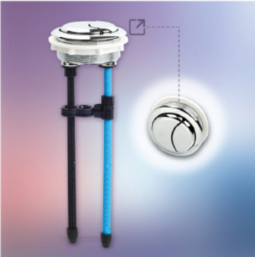 图片 TECHPLAS CHROME PLATED ROUND DUAL PUSH BUTTON 48MM DIY BAG FAB-1042