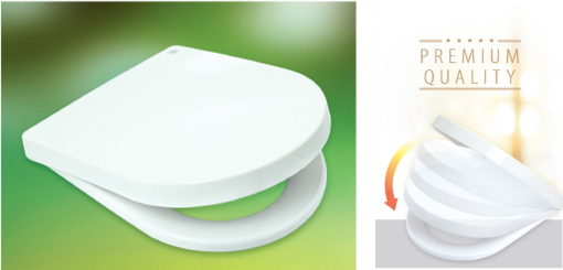 图片 TECHPLAS U SHAPE-SOFT CLOSE HEAVY DUTY TOILET SEAT & COVER C/W BOX C/W TOP FIXING SCREW WHITE TSS-4137-SC