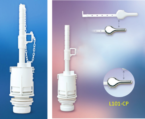 图片 TECHPLAS (LOW LEVEL) LIFTUP OUTLET VALVE 50MM C/W WHITE LEVER HANDLE FAO-L100-W