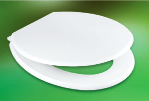图片 TECHPLAS PREMIUM MEDIUM DUTY TOILET SEAT & COVER C/W BOX WHITE TSM-4125-BOX