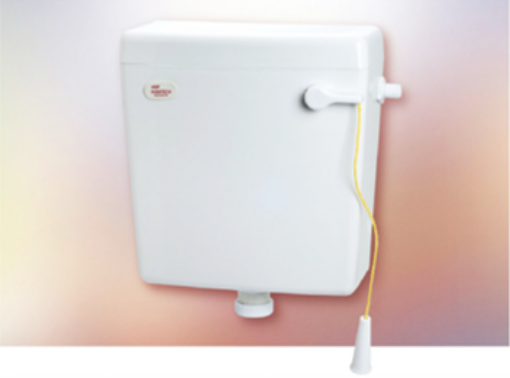 Picture of TECHPLAS DURATECH HIGH LEVEL PLASTIC CISTERN C/W FRONT LEVER PULL WHITE PCL-1109-HL