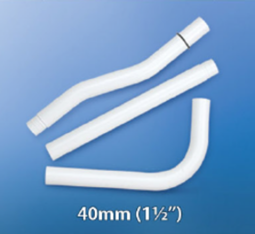 图片 TECHPLAS HIGH LEVEL 3 SECTION FLUSH PIPE 40MM C/W BEND 1120MMX220MM FAP-1200