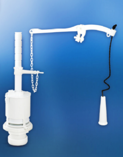 Picture of TECHPLAS (HIGH LEVEL) LIFTUP OUTLET VALVE 40MM C/W LEVER HANDLE & NYLON STRING-DIY BAG FAO-L102