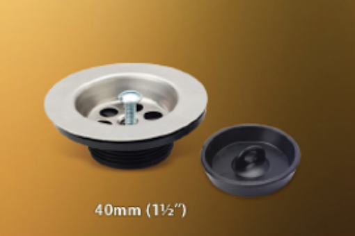 Picture of TECHPLAS KITCHEN WASTE 40MM(1-1/2IN) & PLUG STAINLESS STEEL TOP PPW-2203