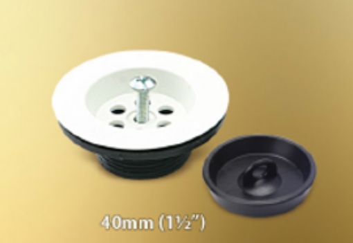图片 TECHPLAS KITCHEN WASTE 40MM(1-1/2IN) & PLUG W/O CHAIN-PLASTIC TOP PPW-2106
