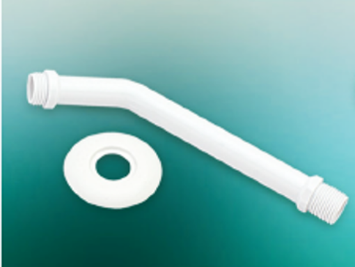 Picture of TECHPLAS PLASTIC SHOWER ARM C/W WHITE FLANGE 125MM(5IN) BAR-4111