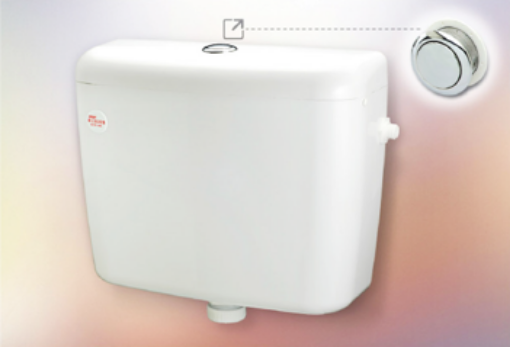 Picture of TECHPLAS ELEGEN (S/F) CP PUSH BUTTON LOW LEVEL PLASTIC CISTERN SKY BLUE PCP-1102-SF-LL