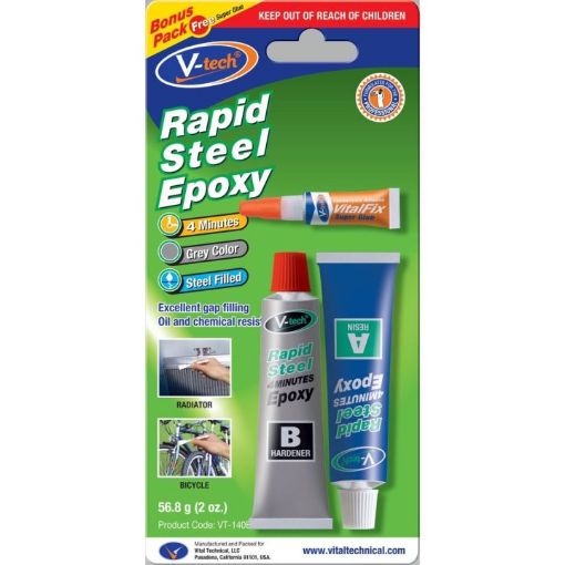 图片 V-TECH 4MINUTES GREY RAPID STEEL EPOXY VT140B1