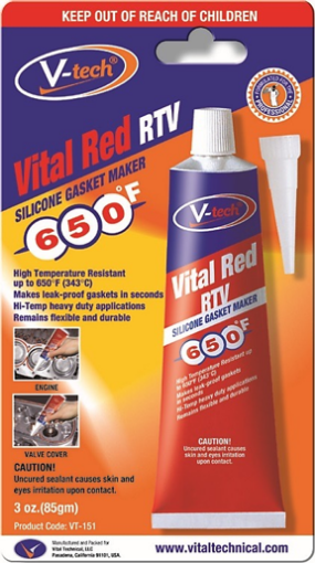 Picture of V-TECH RTV GASKET GLUE RED VT151