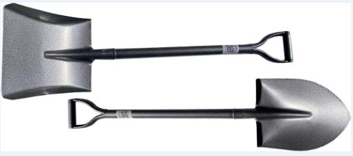 Picture of NIETZ STEEL HANDLE HAND SPADE/SHOVEL GREY POINTED S503Y