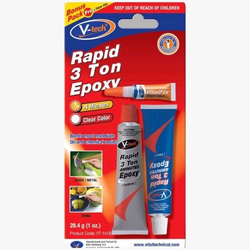 图片 V-TECH RAPID 3 TON 4 MIN EPOXY (CLEAR)-PROMO 12/BX