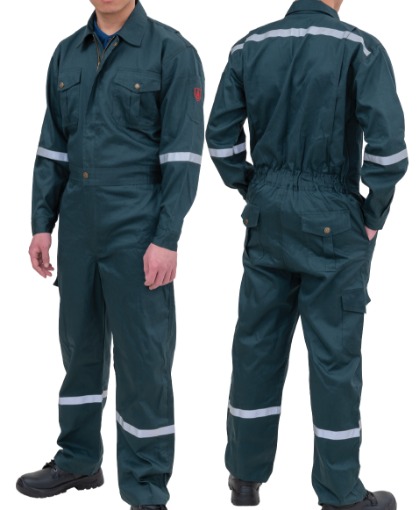 Picture of NIETZ FIRE RETARDANT COVERALL (FRC) 9351 C/W REFLEXTIVE XL