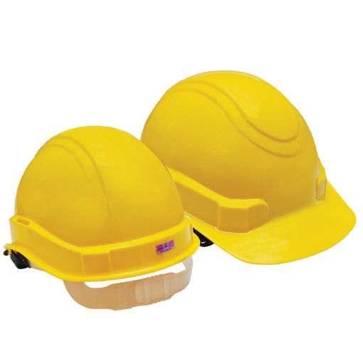 图片 NIETZ 9910 SIRIM SAFETY HELMET (HEAVY DUTY) C/W FUSION HEADGEAR YELLOW