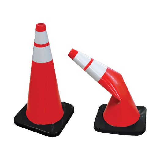 图片 NIETZ 9306 PLASTIC SOFT PVC CONE 30IN SOFT, 2 REFLEXTIVE BLACK BASE