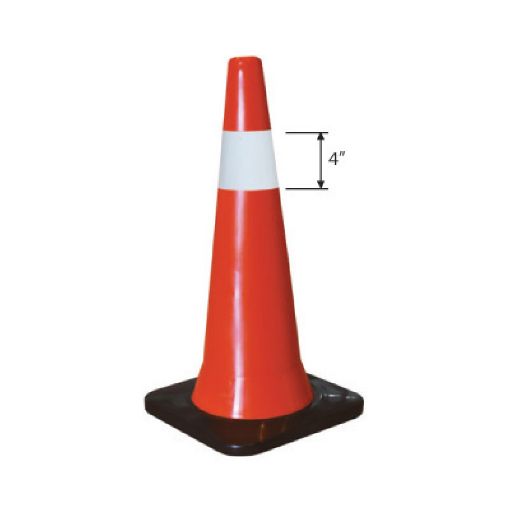 Picture of NIETZ SAFETY CONE 9303B 30IN WITH 1PC 4IN REFLEXTIVE BLACK BASE