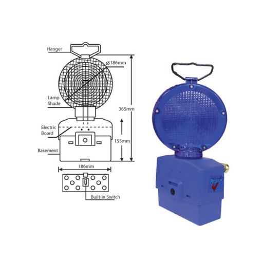 Picture of NIETZ 2 BATTERY SIGNAL LAMP WITH BRACKET BLUE 9230