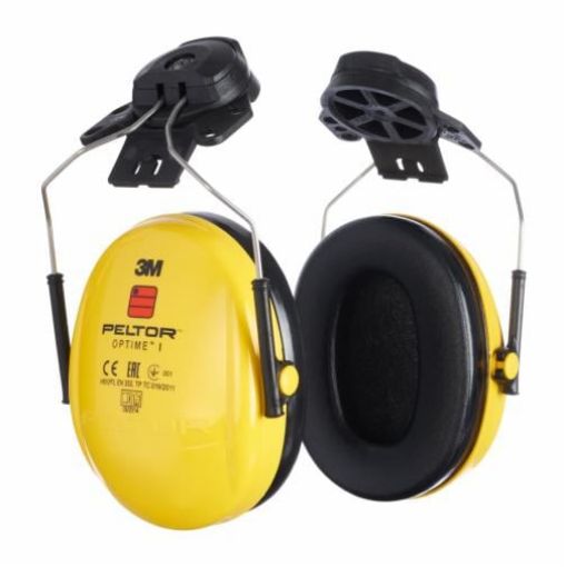 Picture of 3M PELTOR OPTIME 1 EAR MUFFS YELLOW HELMET ATTACHED H510P3E
