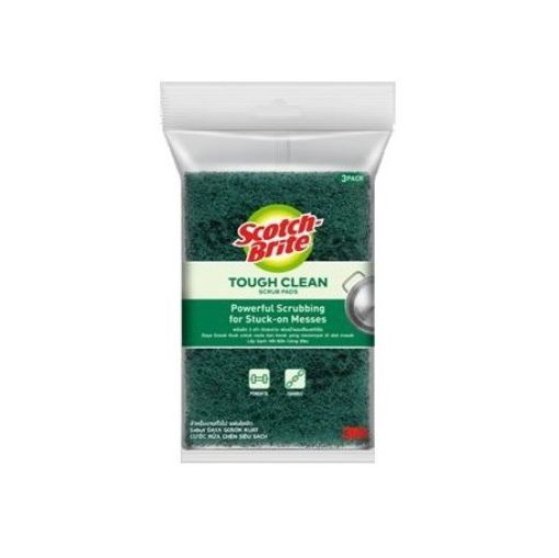 Picture of 3M SCOTCH-BRITE TOUGH CLEAN SCRUB PAD 3PC/PK