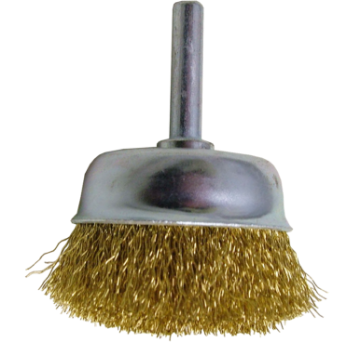 Picture of NIETZ SOBAR BRASS COATED SHANK CUP BRUSH 2.5IN 10/120/CR