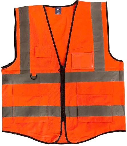 Picture of (NEW) NIETZ THIN VEST COAT REFLECTIVE 7340P ZIP ORANGE
