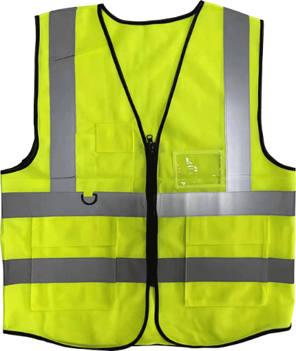 Picture of (NEW) NIETZ THIN VEST COAT REFLECTIVE 7341P ZIP LEMON