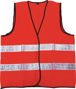 Picture of NZ THIN VEST COAT PVC REFLECTV P7130 ORANGE 100/CTN