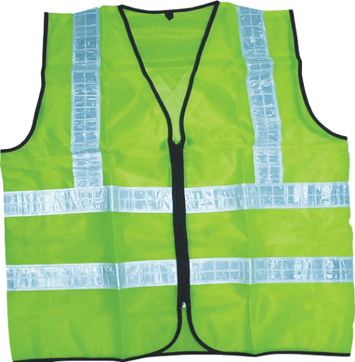 Picture of NIETZ THIN VEST COAT (PVC WHITE REFLECTIVE) P7241Z ZIP LEMON