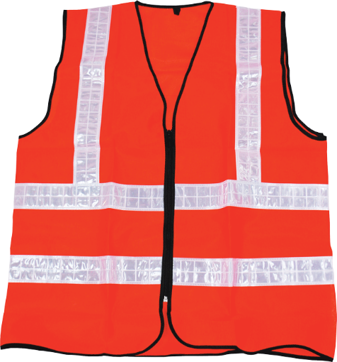 图片 NIETZ THIN VEST COAT (PVC WHITE REFLECTIVE) P7240Z ZIP ORANGE