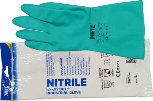 Picture of NIETZ GLOVES GREEN NITRILE RUBBER 13IN 15MIL XL