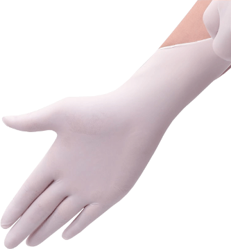 Picture of E-CARE POWDER FREE LATEX EXAM GLOVE -S- 10/CTN