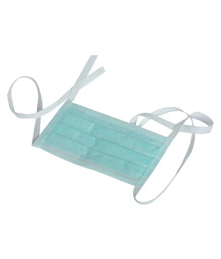 Picture of NIETZ 3PLY DISPOSABLE NON-WOVEN SURGICAL MASK (TIE-ON) GREEN