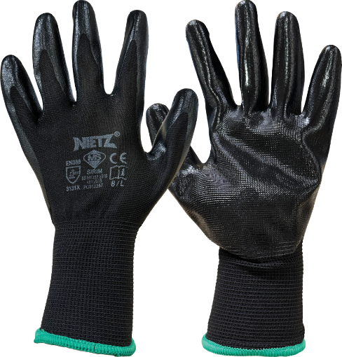 图片 NIETZ NITRILE SMOOTH FLEXIGRIP NYLON BLACK/BLACK 8L