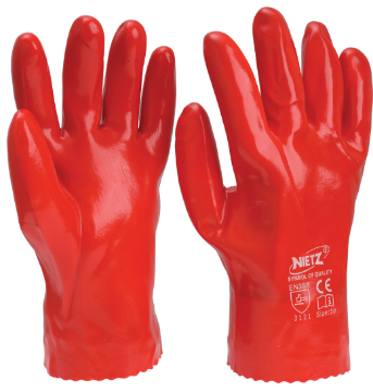 Picture of NIETZ RED PVC GLOVE (INTERLOCK LINING) 14IN 10D/CTN -PCPVCG14