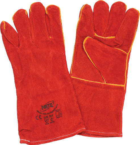 图片 NIETZ FULL LINED LEATHER GLOVES 14IN-WSR RED