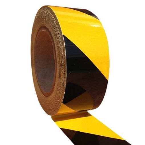 Picture of NIETZ REFLECTIVE ADHENSIZE TAPE 2IN(48MM)X45.7M YELOW/BLACK
